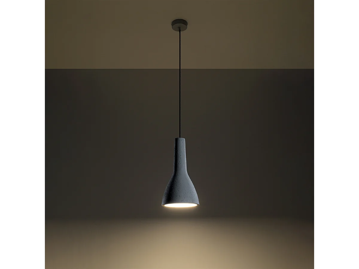 Hanglampen Opilme industrieel van - 1 lichtbronnen 3000K - L.17 x H.132 cm - grijs