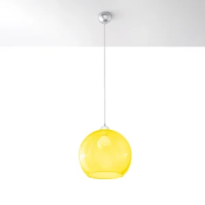 Hanglampen Esfera minimalistisch van – 1 lichtbronnen 4000K – L.30 x H.120 cm – geel Hanglampen Esfera minimalistisch van – 1 lichtbronnen 4000K – L.30 x H.120 cm – geel