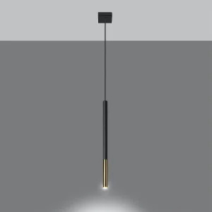Hanglampen Flar modern van – 1 lichtbronnen 3000K – L.8 x H.100 cm – zwart goud Hanglampen Flar modern van – 1 lichtbronnen 3000K – L.8 x H.100 cm – zwart goud