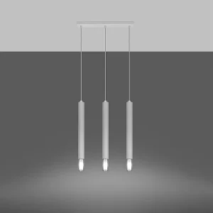 Hanglampen Eclim modern van – 3 lichtbronnen 3000K – L.45 x H.120 cm – wit Hanglampen Eclim modern van – 3 lichtbronnen 3000K – L.45 x H.120 cm – wit