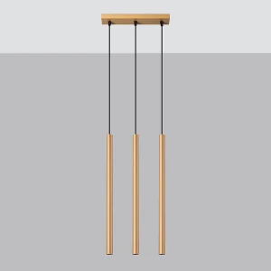 Hanglampen Brill modern van – 3 lichtbronnen 4000K – L.30 x H.115 cm – gouden Hanglampen Brill modern van – 3 lichtbronnen 4000K – L.30 x H.115 cm – gouden