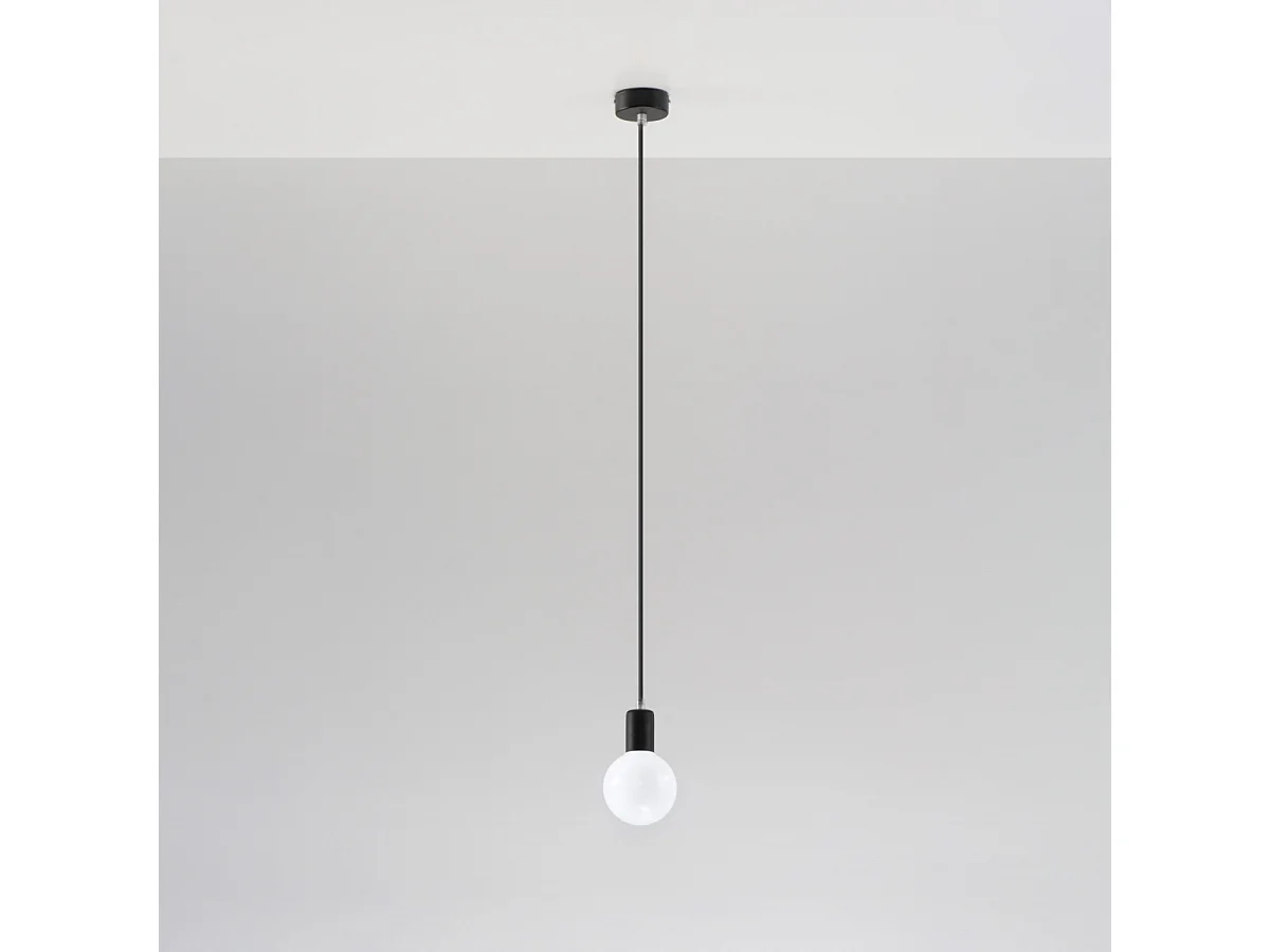 Hanglampen Speis modern van - 1 lichtbronnen 4000K - L.8 x H.106 cm - zwart