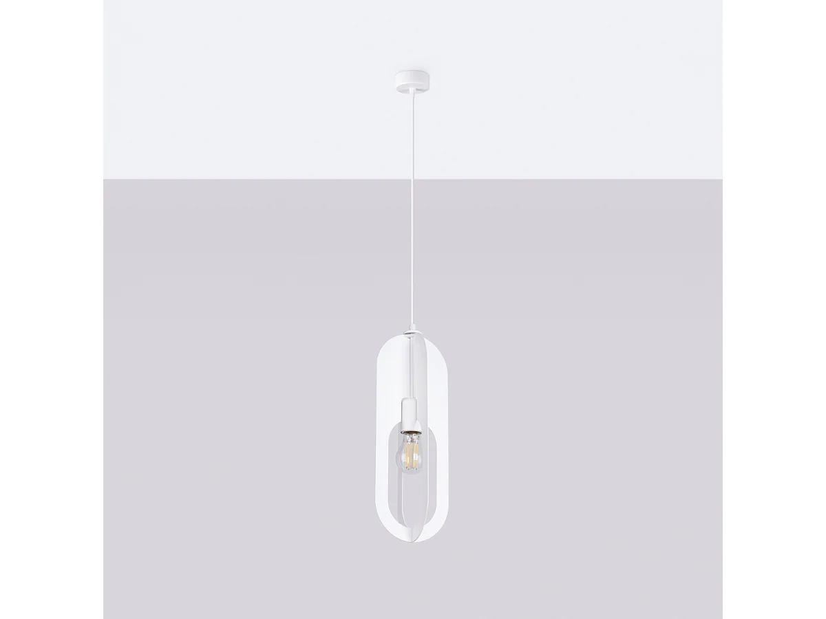 Hanglampen Synexus modern van - 1 lichtbronnen 4000K - L.11 x H.140 cm - wit