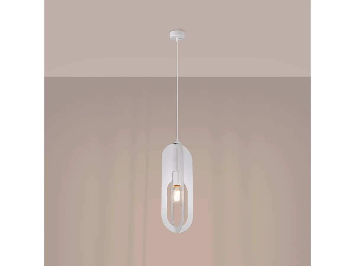 Hanglampen Synexus modern van - 1 lichtbronnen 3000K - L.11 x H.140 cm - wit