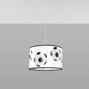 Hanglampen Calcio a modern van  – 1 lichtbronnen 4000K – L.40 x H.82 cm – wit Zwart