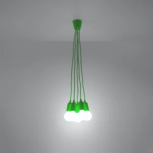 Hanglampen Astis modern van – 5 lichtbronnen 3000K – L.25 x H.90 cm – groente Hanglampen Astis modern van – 5 lichtbronnen 3000K – L.25 x H.90 cm – groente