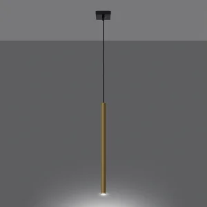 Hanglampen Brill modern van  – 1 lichtbronnen 3000K – L.8 x H.100 cm – gouden glans