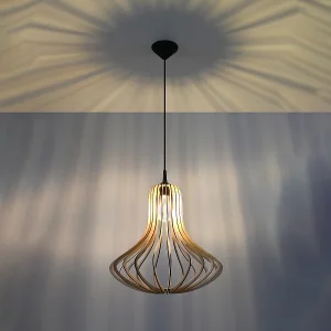 Hanglampen Zenix Scandinavisch van – 1 lichtbronnen 3000K – L.41 x H.110 cm – natuurlijk hout Hanglampen Zenix Scandinavisch van – 1 lichtbronnen 3000K – L.41 x H.110 cm – natuurlijk hout