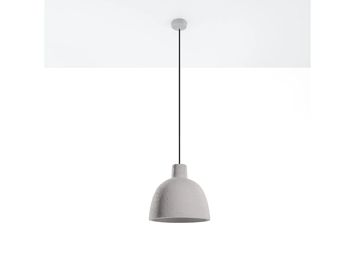Hanglampen Solyma industrieel van - 1 lichtbronnen 4000K - L.28 x H.128 cm - grijs
