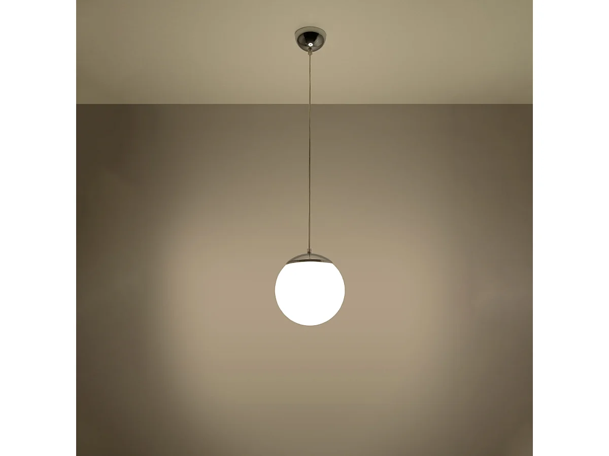 Hanglampen Stera minimalistisch van - 1 lichtbronnen 3000K - L.20 x H.110 cm - wit/chroom