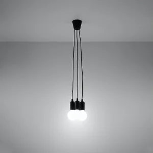 Hanglampen Astis modern van – 3 lichtbronnen 3000K – L.15 x H.90 cm – zwart Hanglampen Astis modern van – 3 lichtbronnen 3000K – L.15 x H.90 cm – zwart