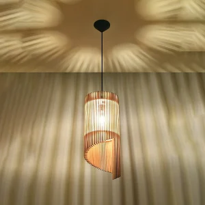 Hanglampen Zenexia Scandinavisch van – 1 lichtbronnen 3000K – L.21 x H.120 cm – natuurlijk hout Hanglampen Zenexia Scandinavisch van – 1 lichtbronnen 3000K – L.21 x H.120 cm – natuurlijk hout