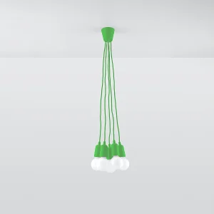 Hanglampen Astis modern van – 5 lichtbronnen 4000K – L.25 x H.90 cm – groente Hanglampen Astis modern van – 5 lichtbronnen 4000K – L.25 x H.90 cm – groente