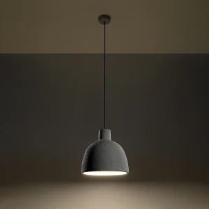 Hanglampen Solyma industrieel van – 1 lichtbronnen 3000K – L.28 x H.128 cm – grijs Hanglampen Solyma industrieel van – 1 lichtbronnen 3000K – L.28 x H.128 cm – grijs