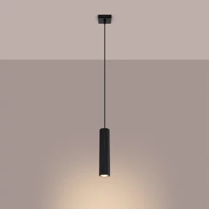 Hanglamp Gloow minimalistisch van – 1 lichtbronnen 3000K – L.8 x H.118 cm – zwart Hanglamp Gloow minimalistisch van – 1 lichtbronnen 3000K – L.8 x H.118 cm – zwart