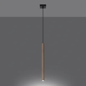 Hanglampen Brill modern van  – 1 lichtbronnen 3000K – L.3,5 x H.120 cm – hout