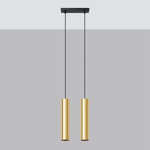 Hanglampen Toris modern van – 2 lichtbronnen 4000K – L.30 x H.90 cm – gouden glans Hanglampen Toris modern van – 2 lichtbronnen 4000K – L.30 x H.90 cm – gouden glans