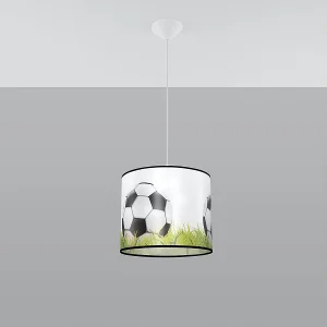 Hanglampen Calcio c modern van  – 1 lichtbronnen 4000K – L.30 x H.82 cm – wit/zwart/groen