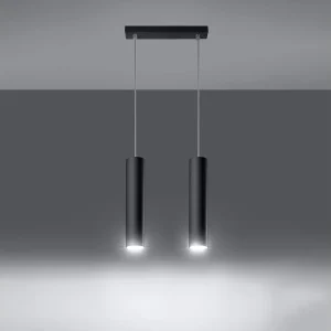 Hanglampen Toris modern van – 2 lichtbronnen 3000K – L.30 x H.90 cm – zwart Hanglampen Toris modern van – 2 lichtbronnen 3000K – L.30 x H.90 cm – zwart