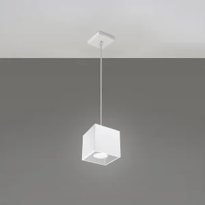 Hanglampen Quadx modern van  – 1 lichtbronnen 4000K – L.10 x H.110 cm – wit