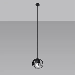 Hanglampen Brive modern van  – 1 lichtbronnen 4000K – L.16 x H.125 cm – zwart