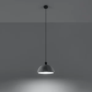 Hanglampen Tikolito industrieel van  – 1 lichtbronnen 3000K – L.30 x H.120 cm – grijs