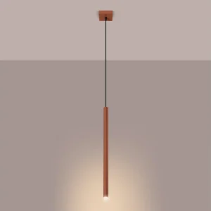 Hanglamp Brill modern van – 1 lichtbronnen 3000K – L.8 x H.114 cm – rode oker Hanglamp Brill modern van – 1 lichtbronnen 3000K – L.8 x H.114 cm – rode oker