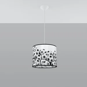 Hanglampen Calcio b modern van  – 1 lichtbronnen 4000K – L.30 x H.82 cm – wit Zwart