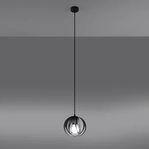 Hanglampen Brive modern van  – 1 lichtbronnen 3000K – L.16 x H.125 cm – zwart