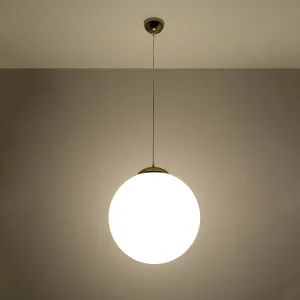 Hanglampen Stera minimalistisch van  – 1 lichtbronnen 3000K – L.40 x H.130 cm – wit goud