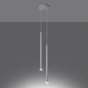 Hanglampen Brill modern van – 2 lichtbronnen 3000K – L.15 x H.118 cm – wit Hanglampen Brill modern van – 2 lichtbronnen 3000K – L.15 x H.118 cm – wit