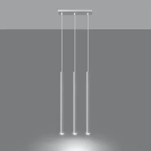 Hanglampen Brill modern van  – 3 lichtbronnen 3000K – L.30 x H.90 cm – wit