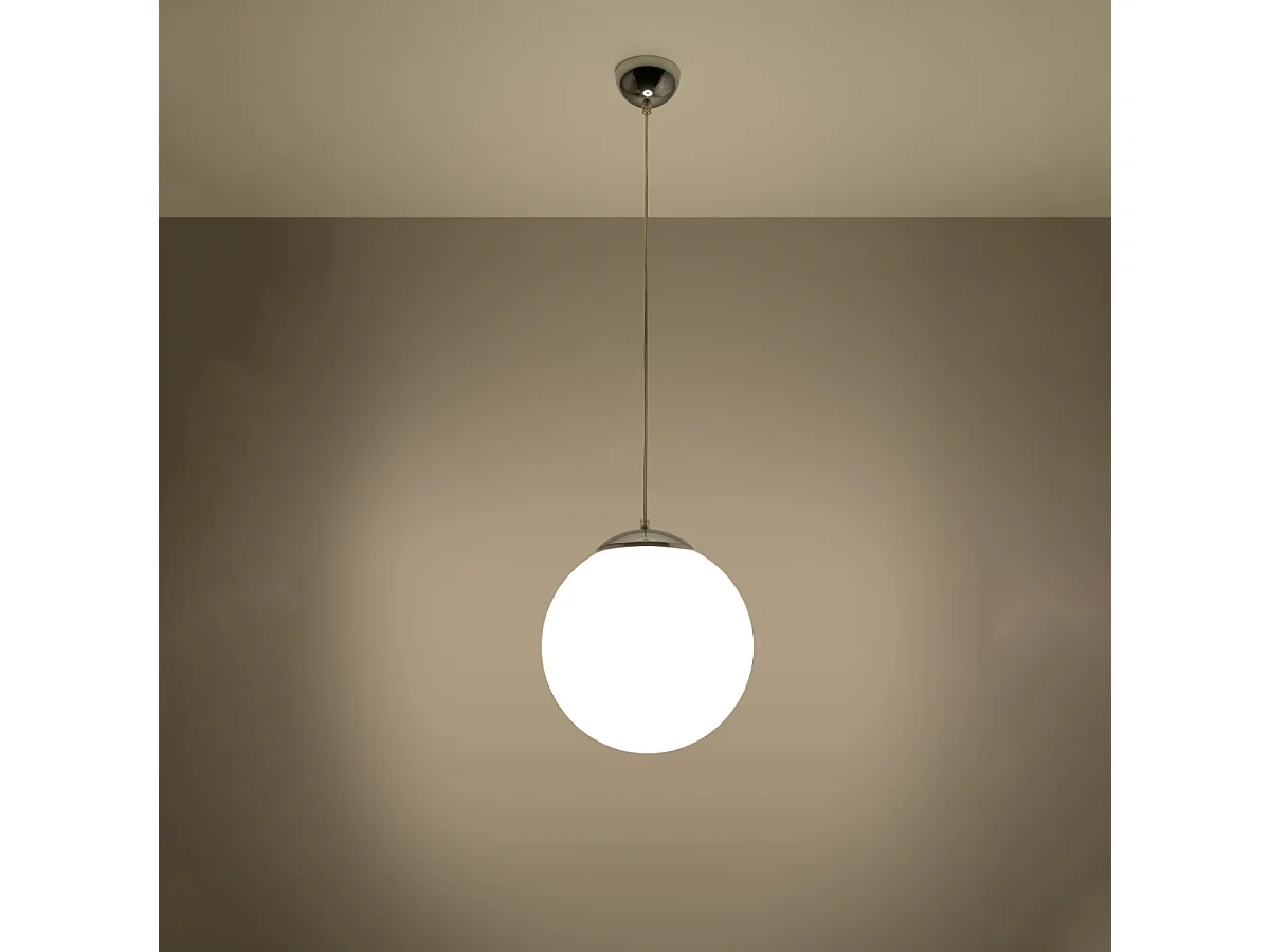 Hanglampen Stera minimalistisch van - 1 lichtbronnen 3000K - L.30 x H.120 cm - wit/chroom