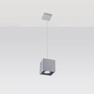 Hanglampen Quadx modern van  – 1 lichtbronnen 4000K – L.10 x H.110 cm – grijs