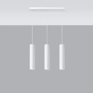 Hanglampen Toris modern van – 3 lichtbronnen 4000K – L.45 x H.90 cm – wit Hanglampen Toris modern van – 3 lichtbronnen 4000K – L.45 x H.90 cm – wit