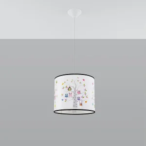 Hanglampen Gufo modern van – 1 lichtbronnen 4000K – L.40 x H.82 cm – veelkleurig Hanglampen Gufo modern van – 1 lichtbronnen 4000K – L.40 x H.82 cm – veelkleurig