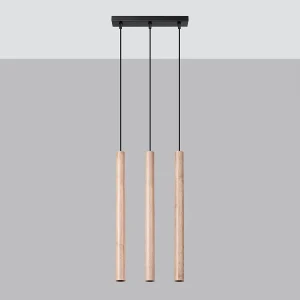 Hanglampen Brill modern van – 3 lichtbronnen 4000K – L.30 x H.110 cm – hout Hanglampen Brill modern van – 3 lichtbronnen 4000K – L.30 x H.110 cm – hout