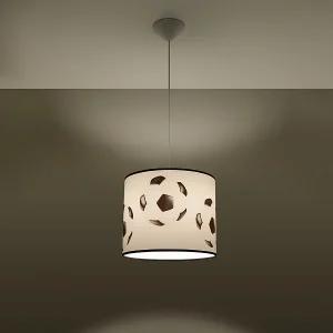Hanglampen Calcio a modern van  – 1 lichtbronnen 3000K – L.30 x H.82 cm – wit Zwart