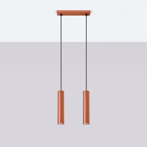 Hanglamp Toris zolder van – 2 lichtbronnen 4000K – L.30 x H.105 cm – rode oker Hanglamp Toris zolder van – 2 lichtbronnen 4000K – L.30 x H.105 cm – rode oker