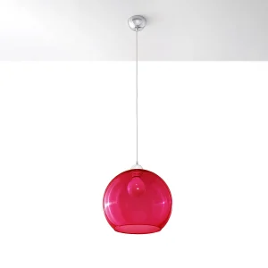 Hanglampen Esfera minimalistisch van – 1 lichtbronnen 4000K – L.30 x H.120 cm – rood Hanglampen Esfera minimalistisch van – 1 lichtbronnen 4000K – L.30 x H.120 cm – rood
