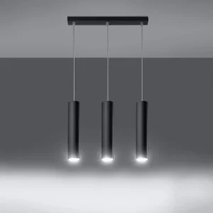 Hanglampen Toris modern van – 3 lichtbronnen 3000K – L.45 x H.90 cm – zwart Hanglampen Toris modern van – 3 lichtbronnen 3000K – L.45 x H.90 cm – zwart