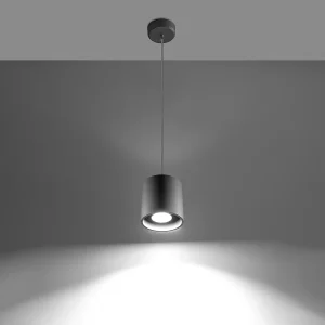 Hanglampen Celeris modern van  – 1 lichtbronnen 3000K – L.10 x H.110 cm – grijs