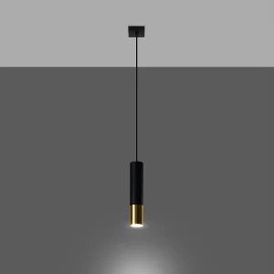 Hanglampen Zarpex modern van – 1 lichtbronnen 3000K – L.8 x H.100 cm – zwart goud Hanglampen Zarpex modern van – 1 lichtbronnen 3000K – L.8 x H.100 cm – zwart goud