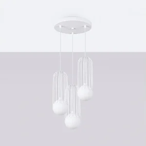 Hanglampen Zynex modern van – 3 lichtbronnen 4000K – L.34 x H.115 cm – wit Hanglampen Zynex modern van – 3 lichtbronnen 4000K – L.34 x H.115 cm – wit