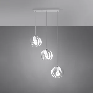 Hanglampen Brive modern van  – 3 lichtbronnen 3000K – L.50 x H.117 cm – wit