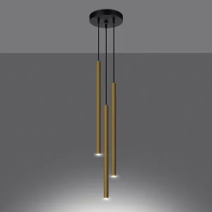 Hanglampen Brill modern van – 3 lichtbronnen 3000K – L.20 x H.90 cm – gouden glans Hanglampen Brill modern van – 3 lichtbronnen 3000K – L.20 x H.90 cm – gouden glans