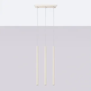 Hanglamp Brill modern van – 3 lichtbronnen 4000K – L.30 x H.94 cm – beige Hanglamp Brill modern van – 3 lichtbronnen 4000K – L.30 x H.94 cm – beige
