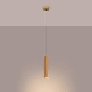 Hanglamp Gloow minimalistisch van – 1 lichtbronnen 3000K – L.8 x H.118 cm – gouden Hanglamp Gloow minimalistisch van – 1 lichtbronnen 3000K – L.8 x H.118 cm – gouden