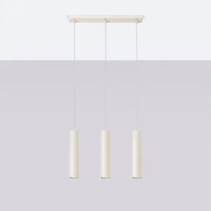 Hanglamp Toris zolder van  – 3 lichtbronnen 4000K – L.45 x H.98 cm – beige