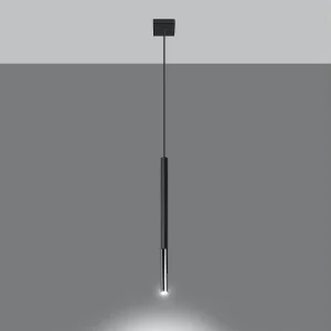 Hanglampen Flar modern van – 1 lichtbronnen 3000K – L.8 x H.100 cm – zwart/chroom Hanglampen Flar modern van – 1 lichtbronnen 3000K – L.8 x H.100 cm – zwart/chroom